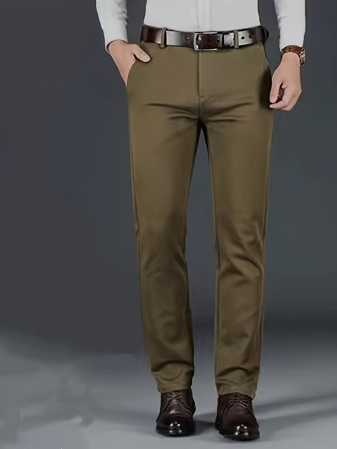 Levoire | Non Mélangeable Pantalons Extensibles Gris Clair olive gris