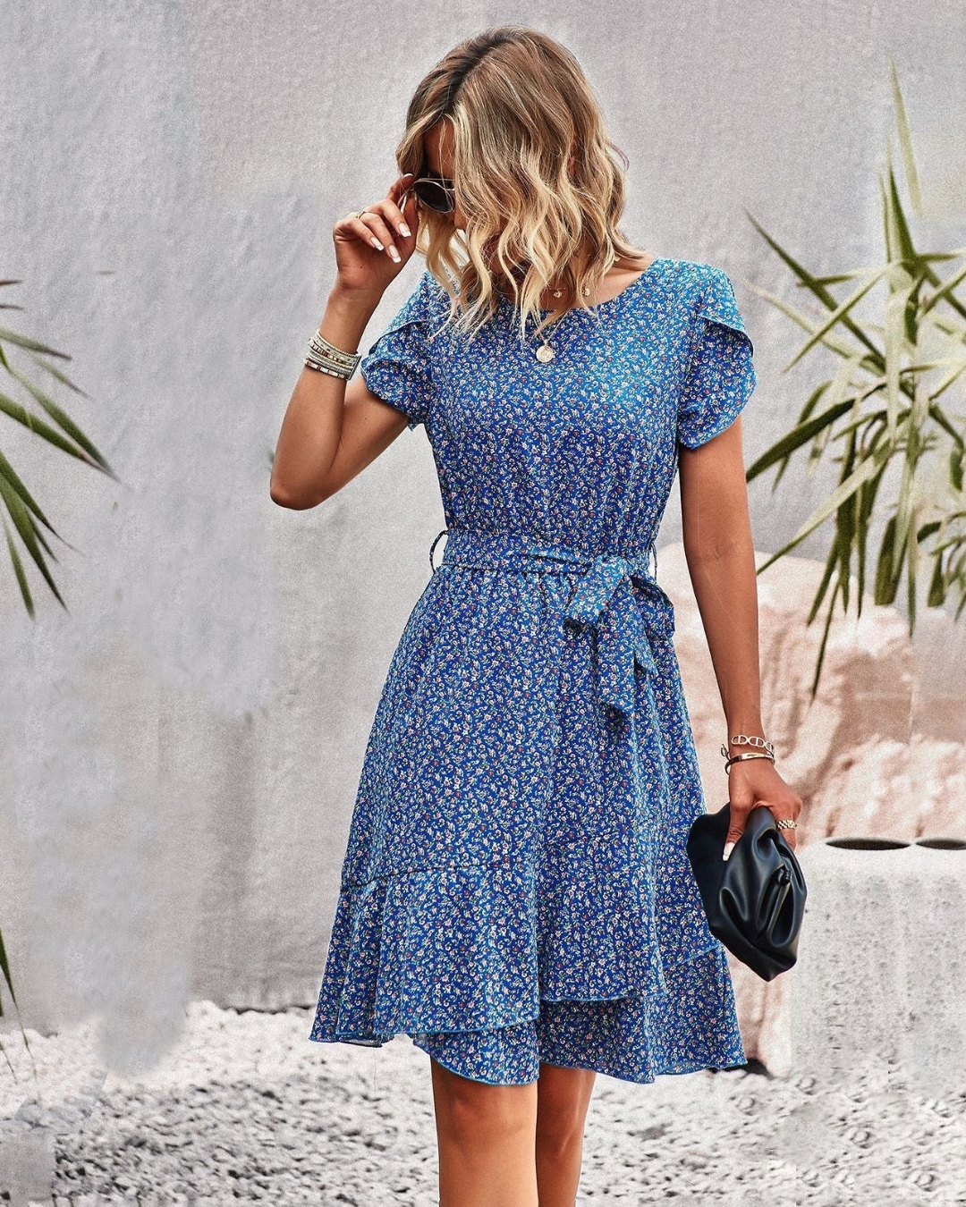 Levoire | Robe À Fleurs Boho Avec Volants