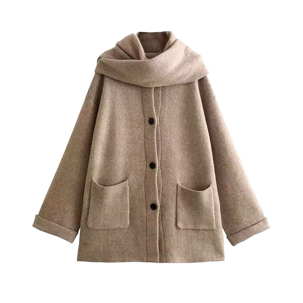 Levoire | Manteau Grande Taille Élégant Avec Écharpe
