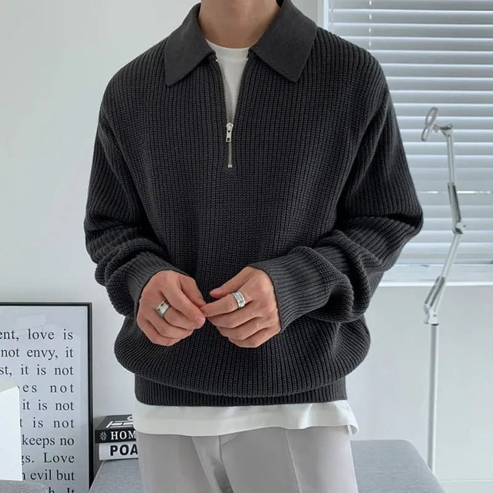 Levoire | Pull Léger Col Rond Noir