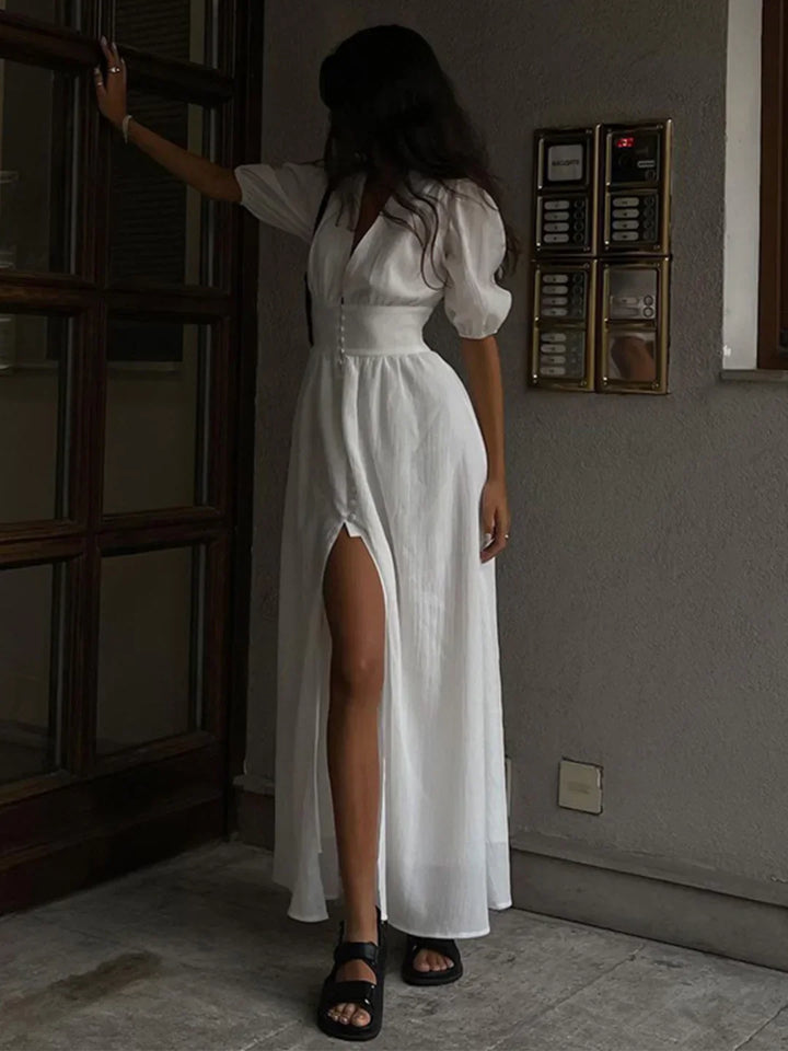 Levoire | Robe Longue À Rayures Nappi Avec Manches Françaises