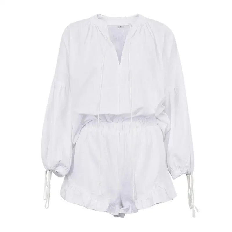 Levoire | Ensemble Léger En Coton Avec Volants