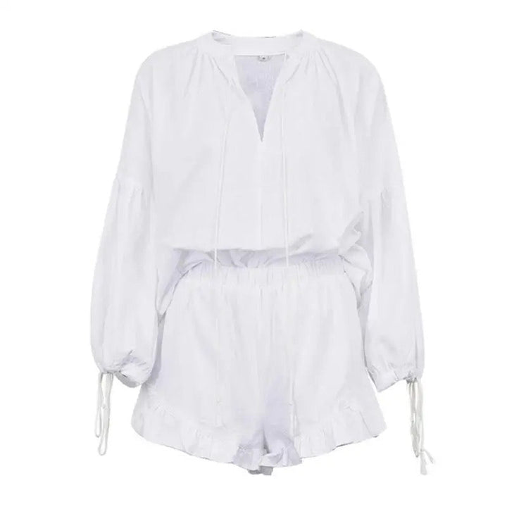 Levoire | Ensemble Léger En Coton Avec Volants