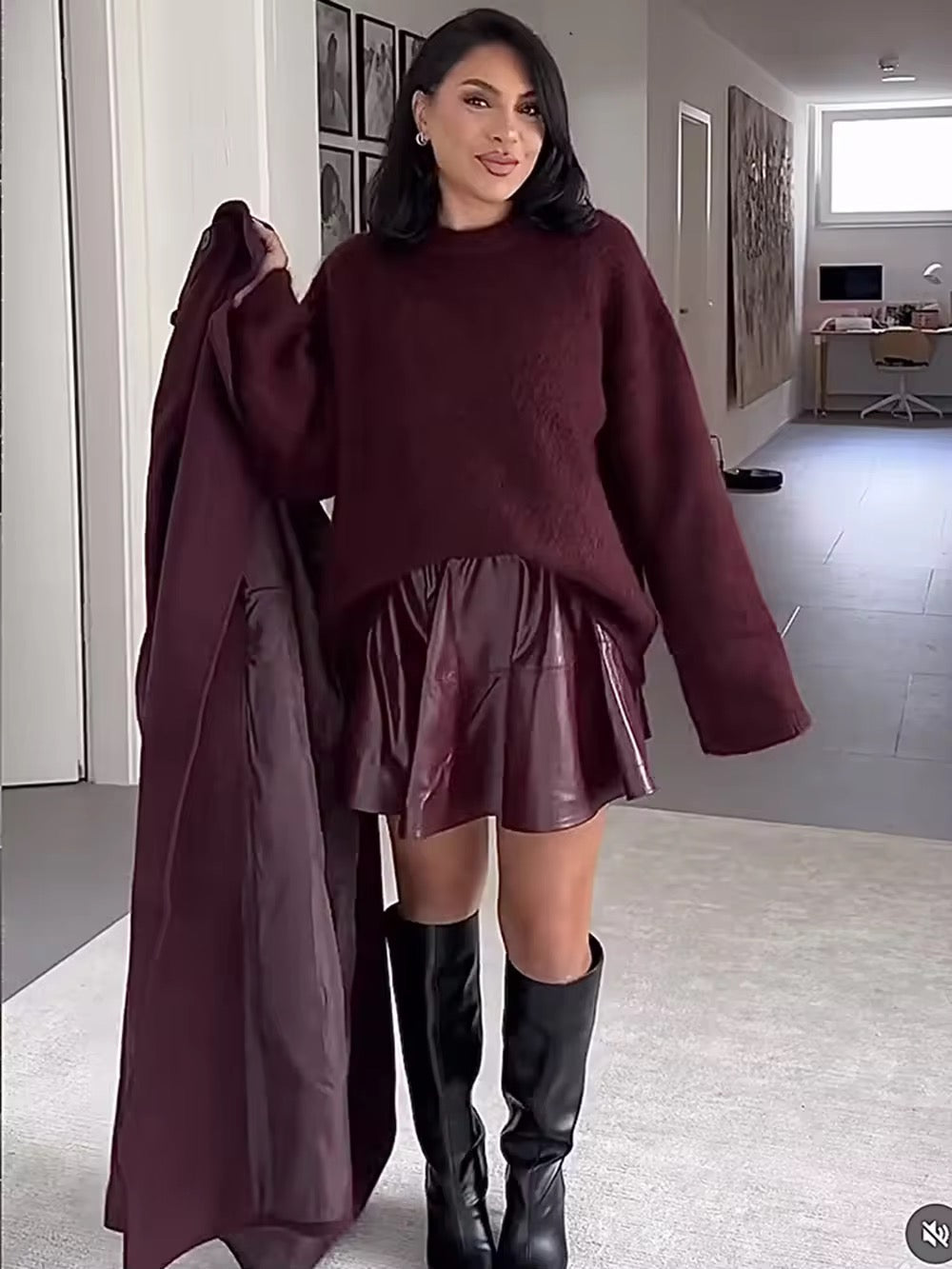 Levoire | Pull Douillet En Bordeaux