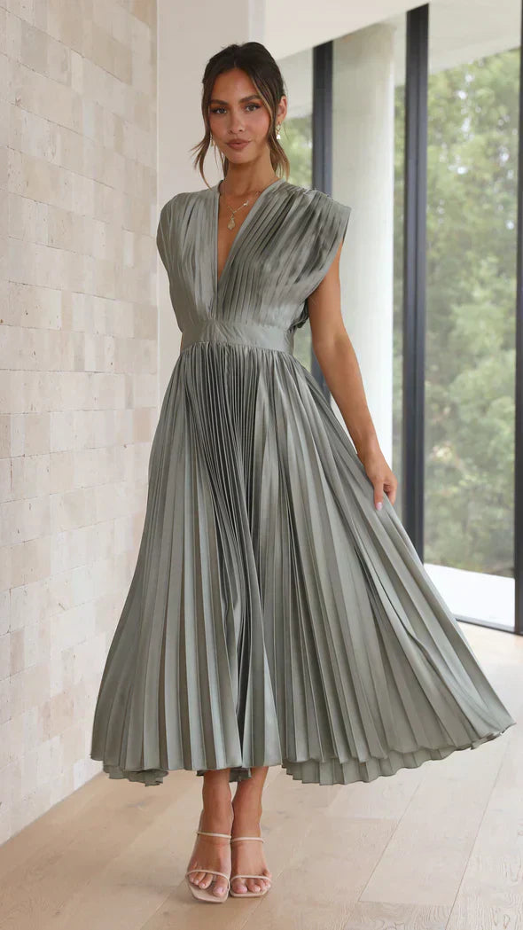 Levoire | Loungewear Élégante Avec Décolleté Et Cordon Gris