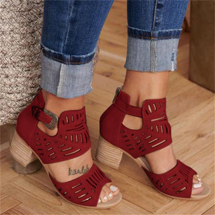 Levoire | Bottes Ouvertes À Talons Et Boucle Rot