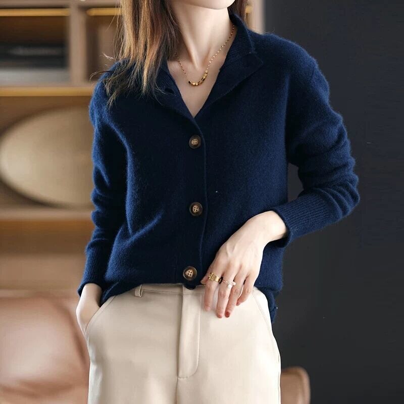 Levoire | Cardigan Avec Sensation Cachemire Pour Une Élégance Intemporelle Bleu marine