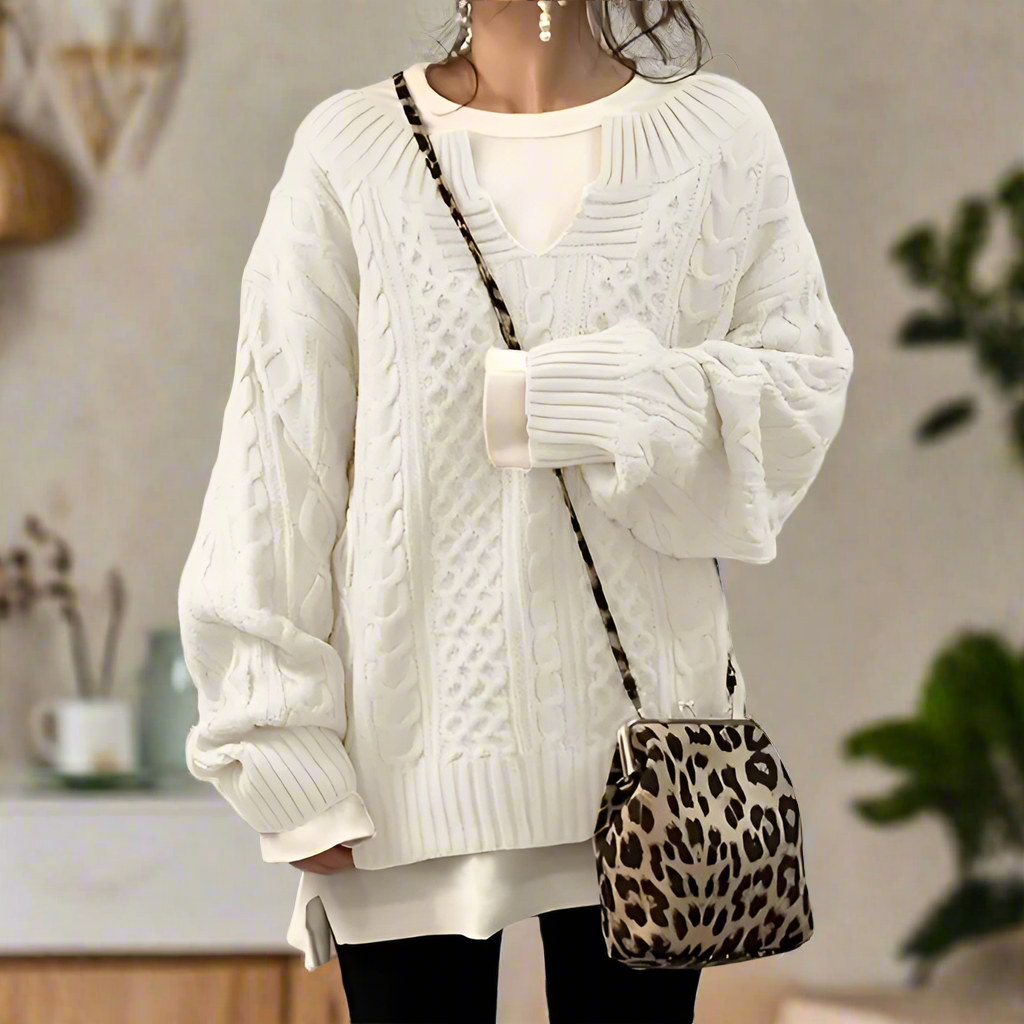 Levoire | Grande Taille Pull Pour Femmes Avec Col Ouvert