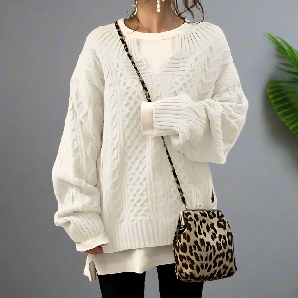 Levoire | Grande Taille Pull Pour Femmes Avec Col Ouvert