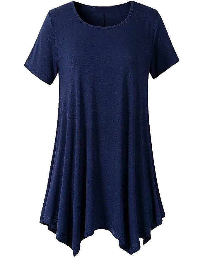 Levoire | T-Shirt D'Été À Coupe Décontractée Avec Manches Courtes Marine