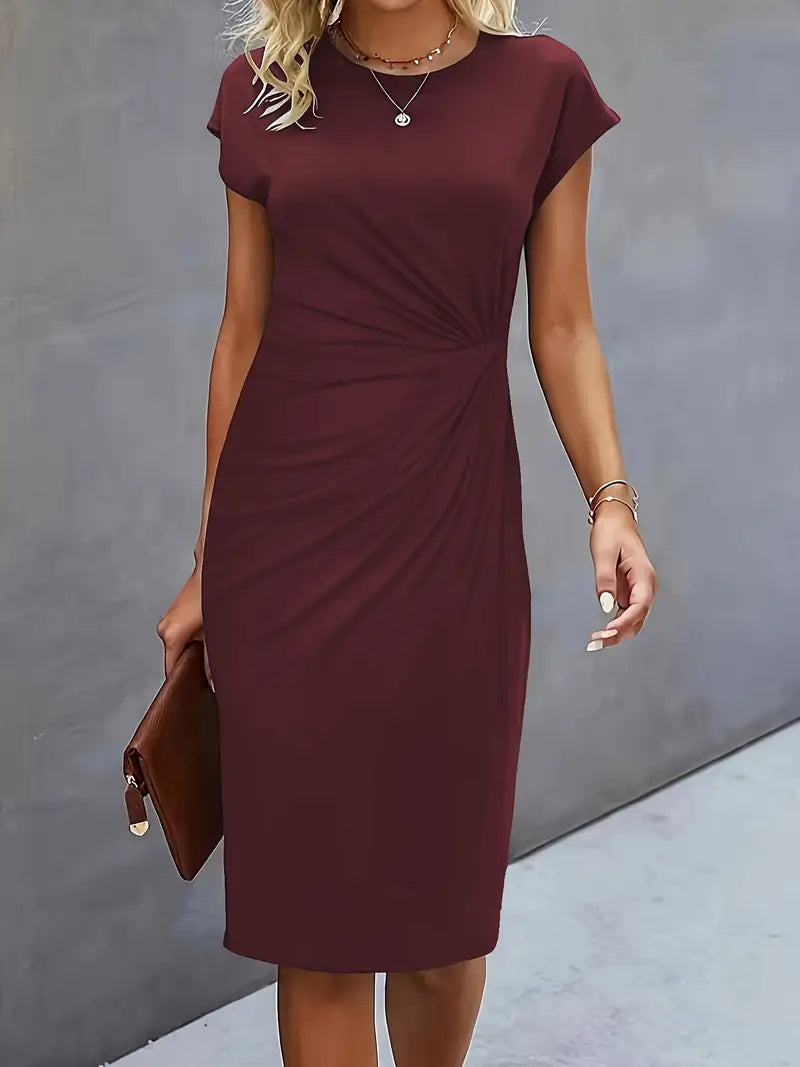 Levoire | Robe Unie Avec Encolure Ronde Et Encolure Ronde
