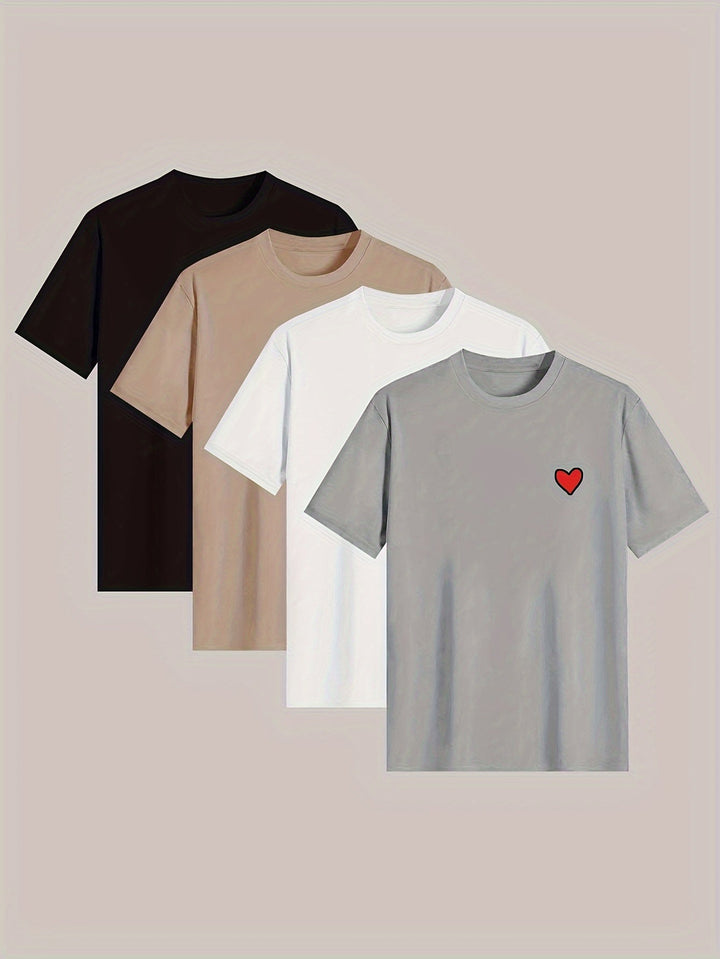 Levoire | T-Shirt De Pyjama Pour Homme Avec Imprimé Cœur Tendance Couleurs variées 1
