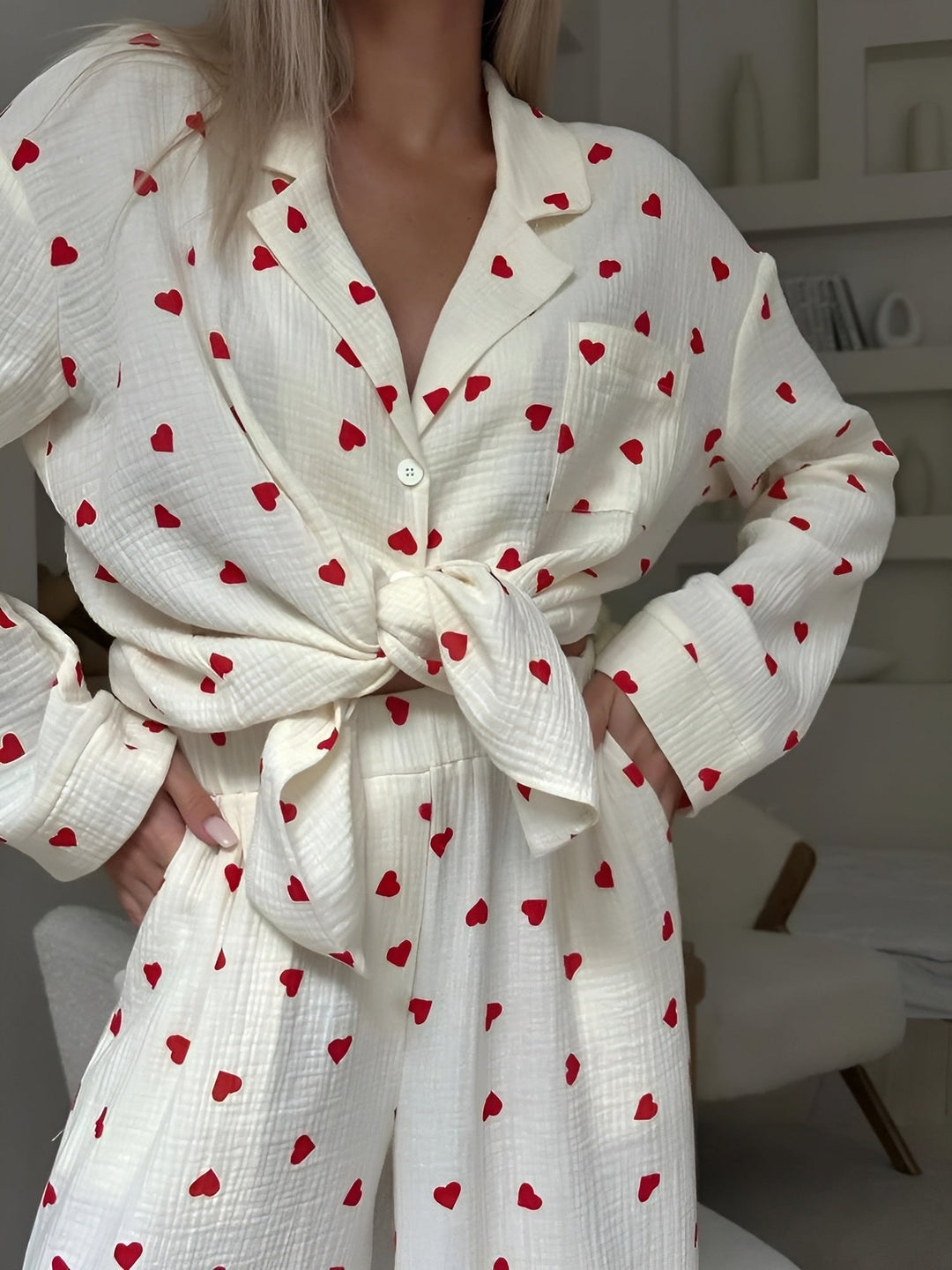 Levoire | Ensemble Pyjama Avec Motif Cœur