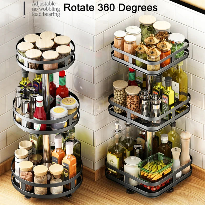 Levoire | Étagère de rangement pivotante à 360° Carré 3 Canapés