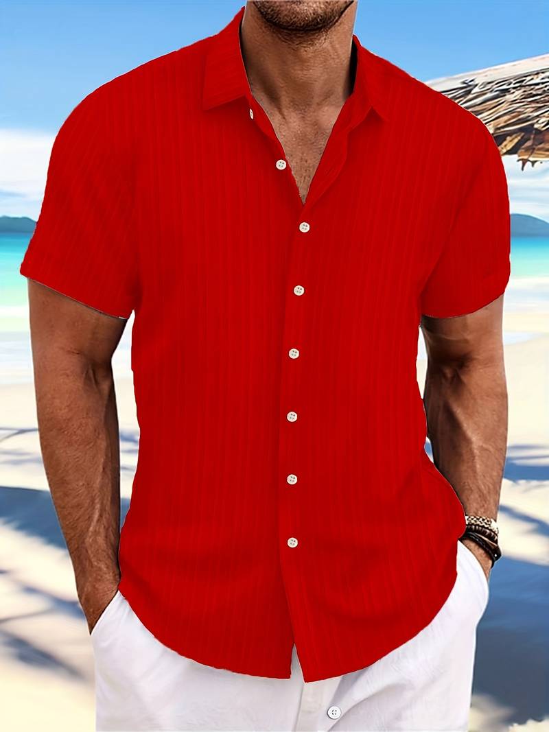 Levoire | Chemise Élégante À Motif Rayé Décontracté Rot