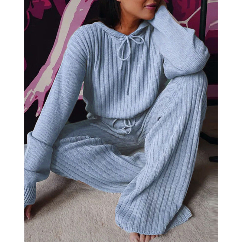 Levoire | Femme Sweat à capuche long à manches relaxé robe Azur ciel