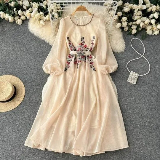 Levoire | Robe femme à manches longues Abricot