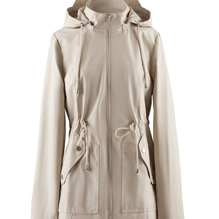 Levoire | Veste De Printemps Et D'Automne À Capuche Imperméable À Taille Empiriques