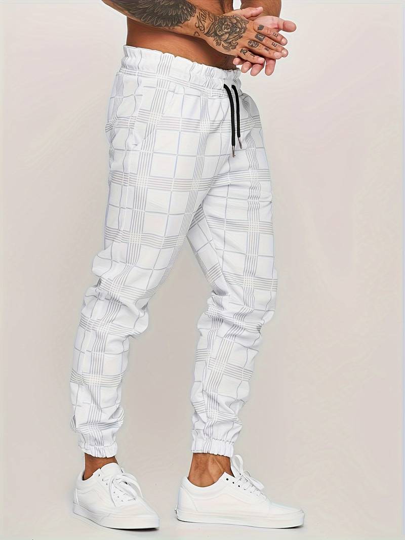 Levoire | Pantalon de course à slim fit à pois pour hommes