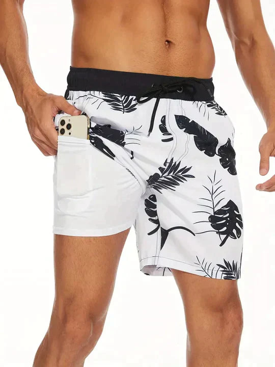 Levoire | Maillot De Bain Pour Homme Élégant Avec Un Design Unique flore monochromatique