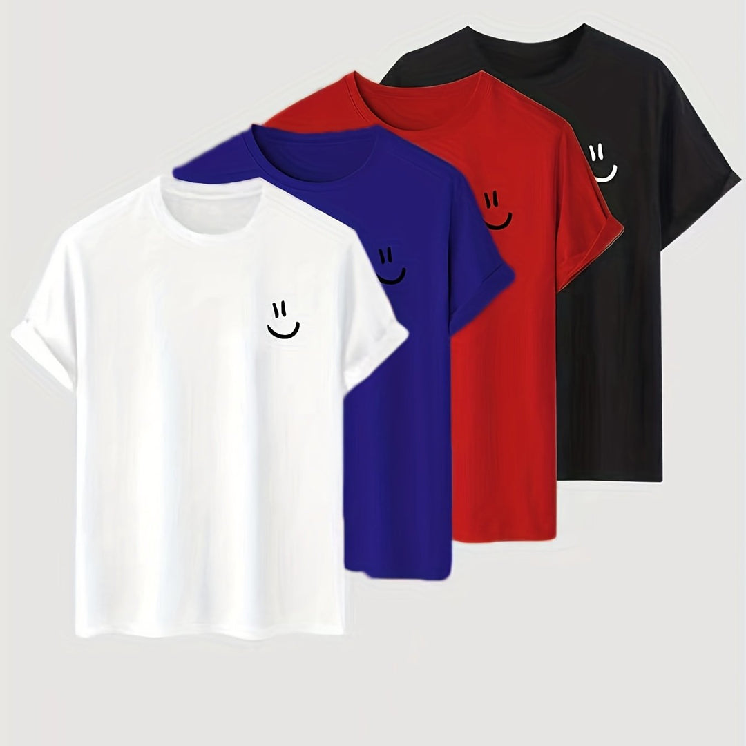 Levoire | Taille 4 T-Shirts Avec Impression Visages Rieurs