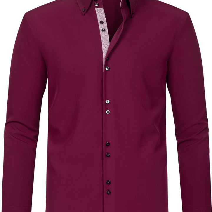 Levoire | Chemise Pour Homme Unie Avec Col Retourné Pour Des Apparitions Élégantes