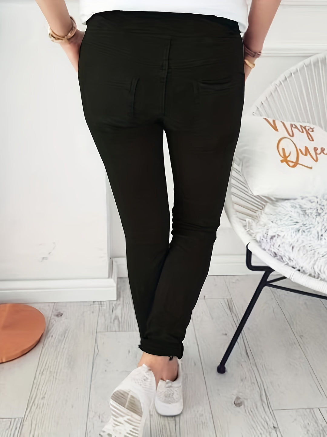 Levoire | Pantalon Uni De Couleur Avec Cordon