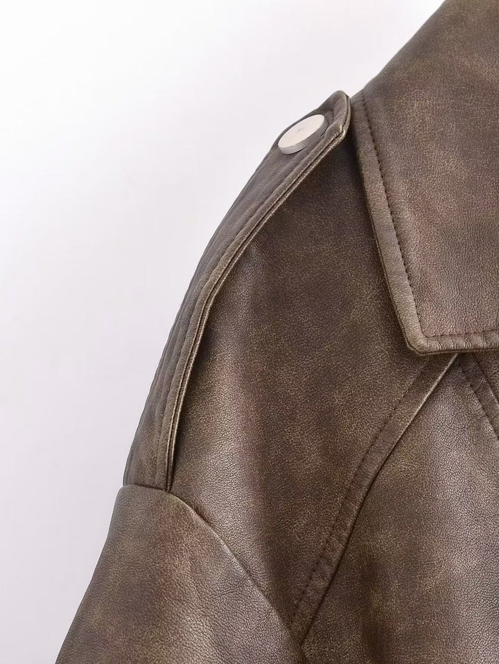 Levoire | Veste En Cuir À Gradient De Couleur Réglable Pour Femmes