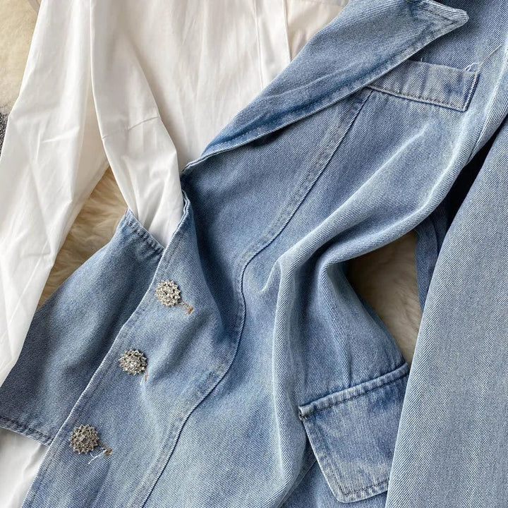 Levoire | Wanhat -robe avec des coutures de chemise irrégulières et des manches longues