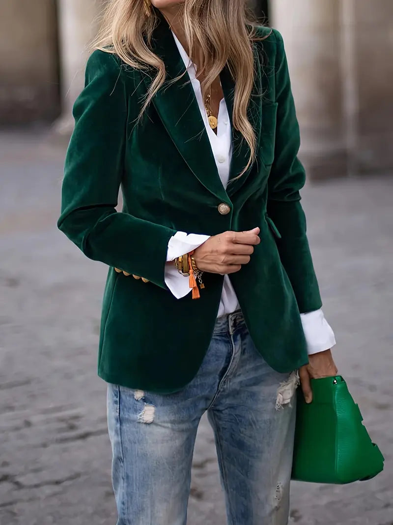 Levoire | Blazer Élégant Et Polyvalent Vert