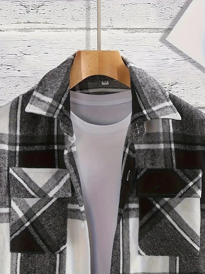 Levoire | Veste à carreaux décontractée polyvalente