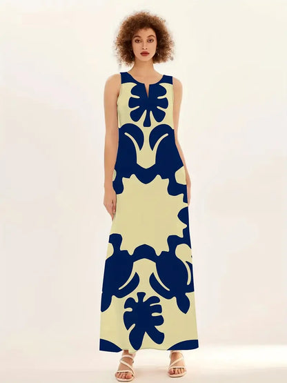 Levoire | Robe Maxi Avec Imprimé Graphique Et Décolleté En V