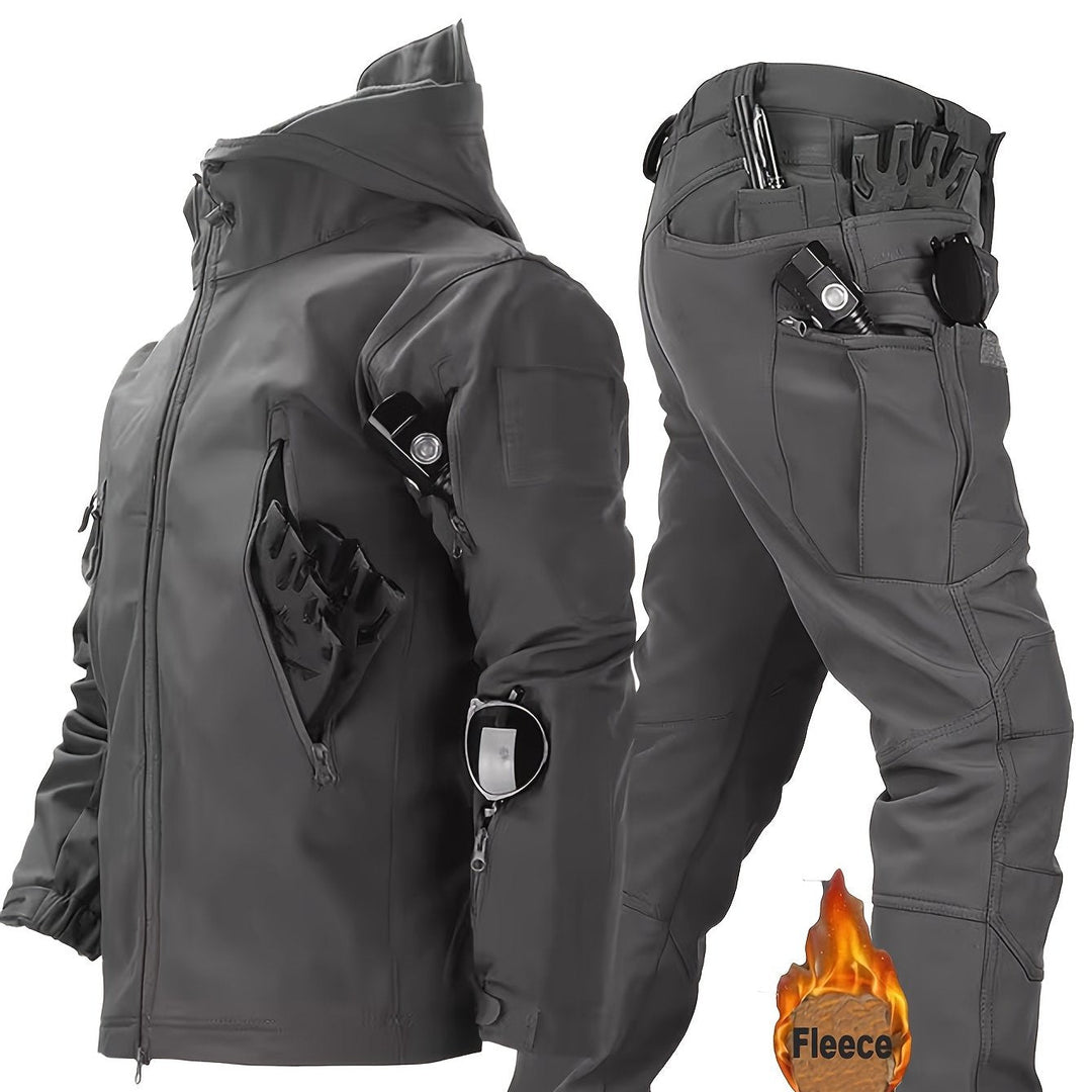 Levoire | Doudoune Softshell Haihdistus Veste À Capuche Et Pantalon gris