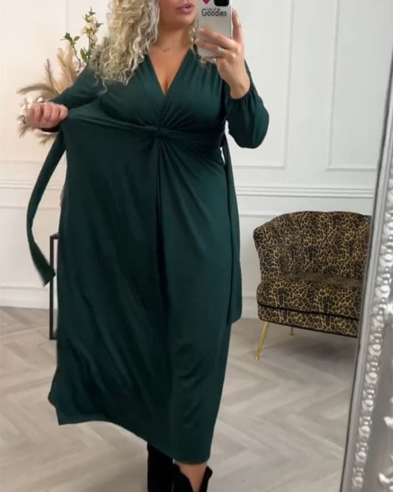 Levoire | Robe Unie À Manches Longues