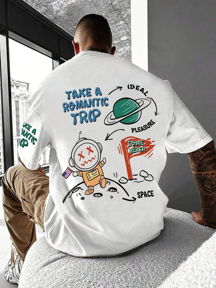 Levoire | T-Shirt Homme Avec Motif D'Astronaute Blanc