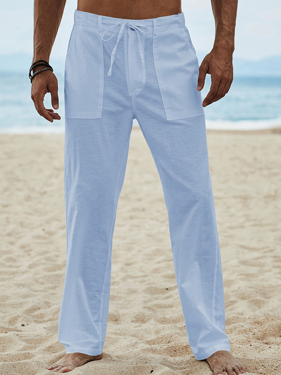 Levoire | Pantalons Cargo Doux En Mélange De Coton Et Lin