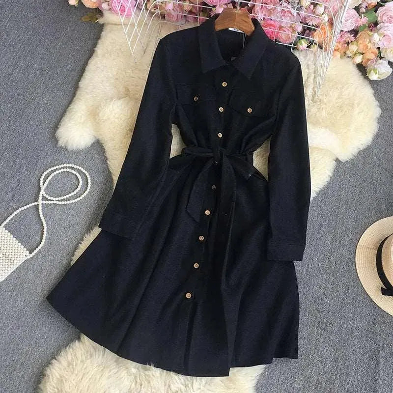 Levoire | Chemise Robe Noir Une taille