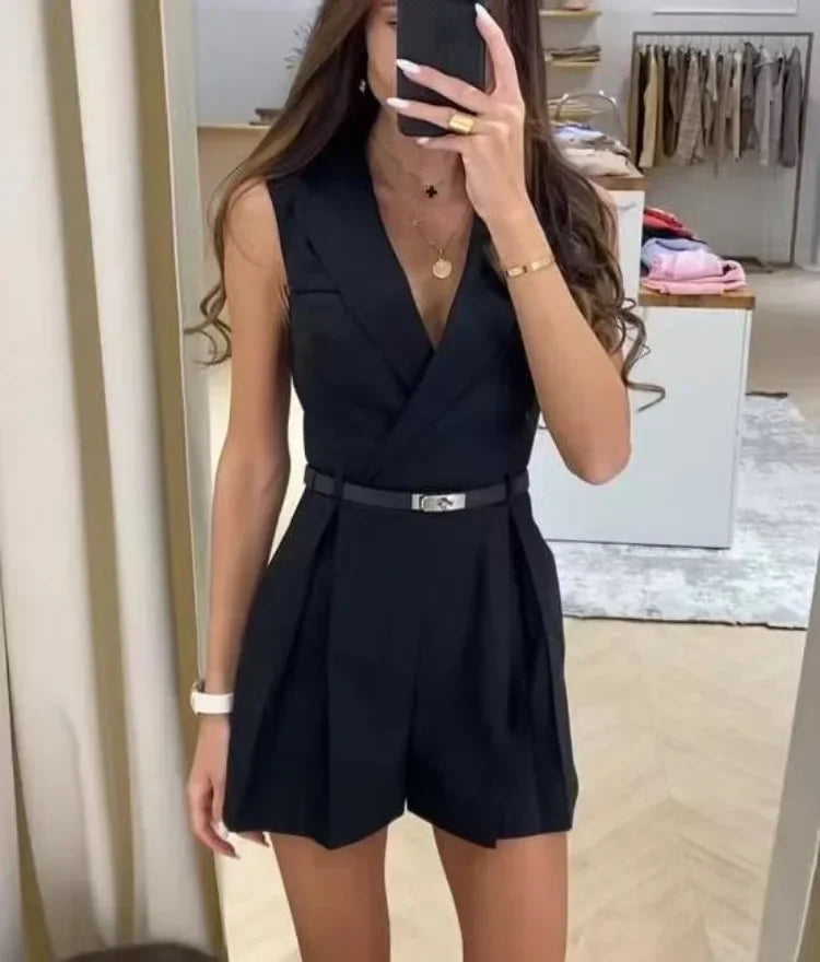 Levoire | Confortable Modèle De Combinaison Courte Pour Femmes Noir