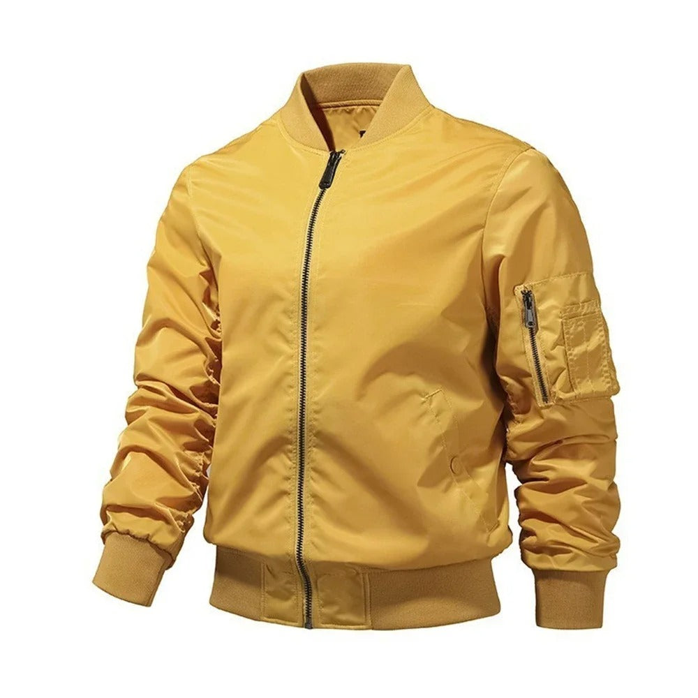 Levoire | Veste Bomber D'Automne Pour La Mi-Saison Jaune