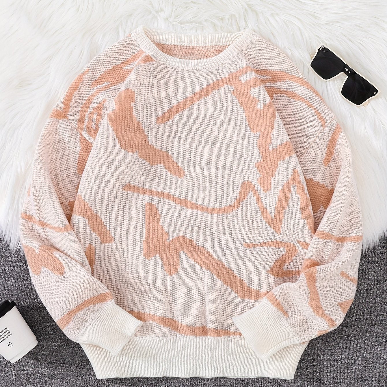 Levoire | Pull Homme Stylé Avec Impression Graffiti