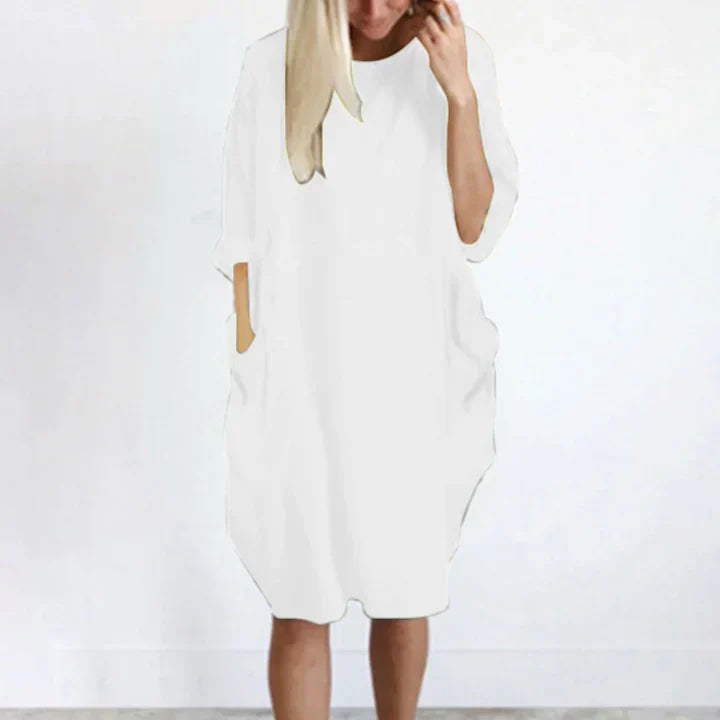 Levoire | Robe Décontractée À Manches Longues Blanca