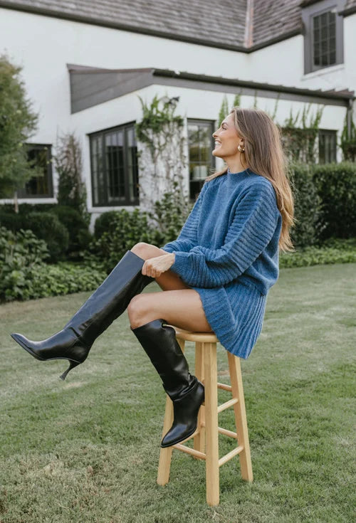 Levoire | Ensemble Élégant Pull Et Jupe Pour Femme Marin
