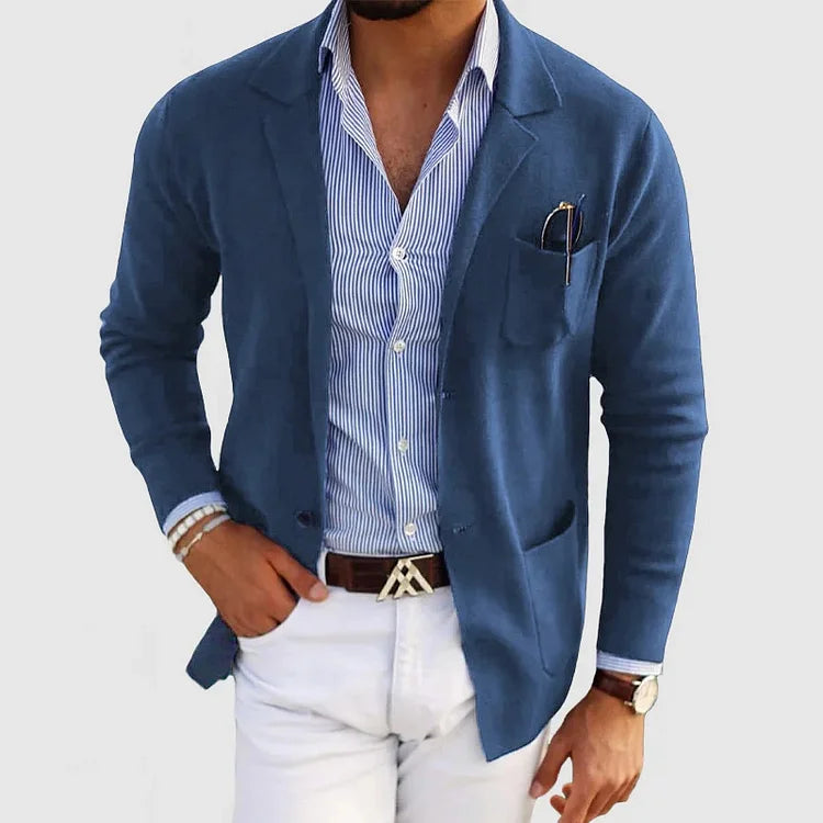 Levoire | Veste Pour Hommes Avec Poches Élégantes Bleu
