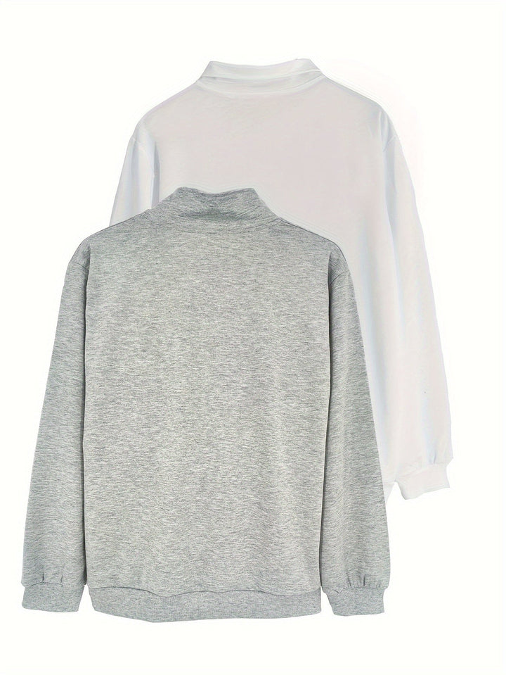 Levoire | Rento Sweatshirt Hommes Non Mélangé Avec Fermeture Éclair Mi-Longue, Manches Longues