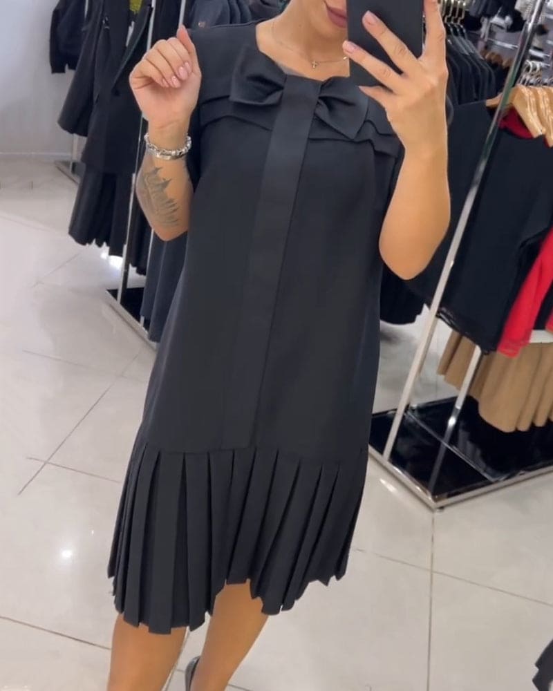 Levoire | Robe À Manches Courtes Et À Ourlet Froncé