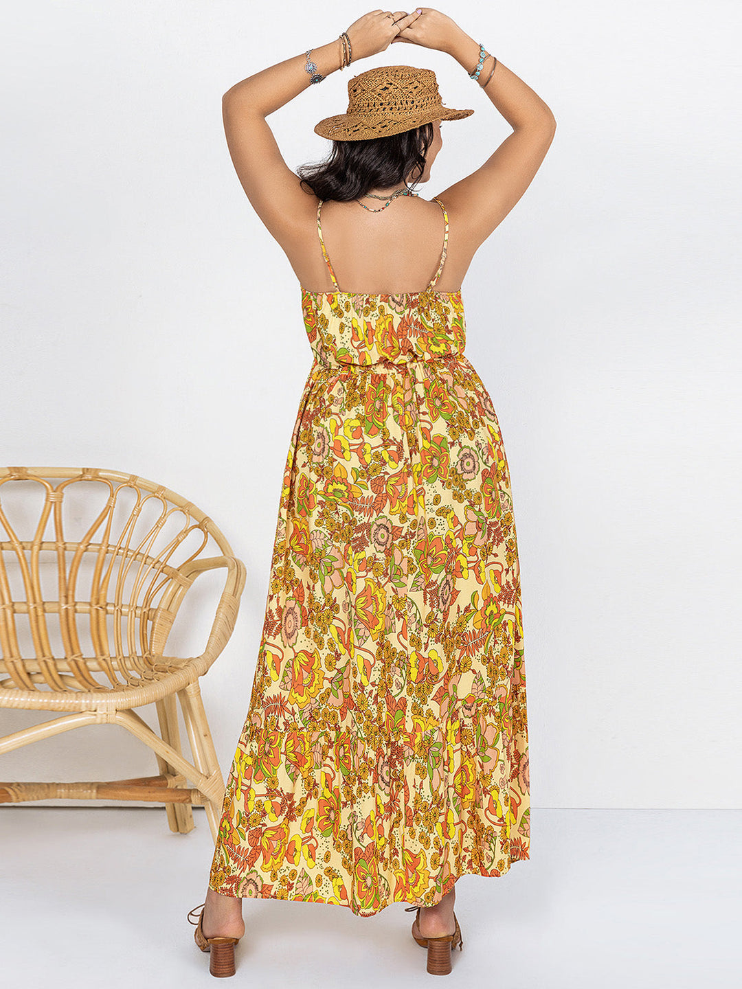 Levoire | Plus Size Robe Maxi Cami Imprimée À Col V