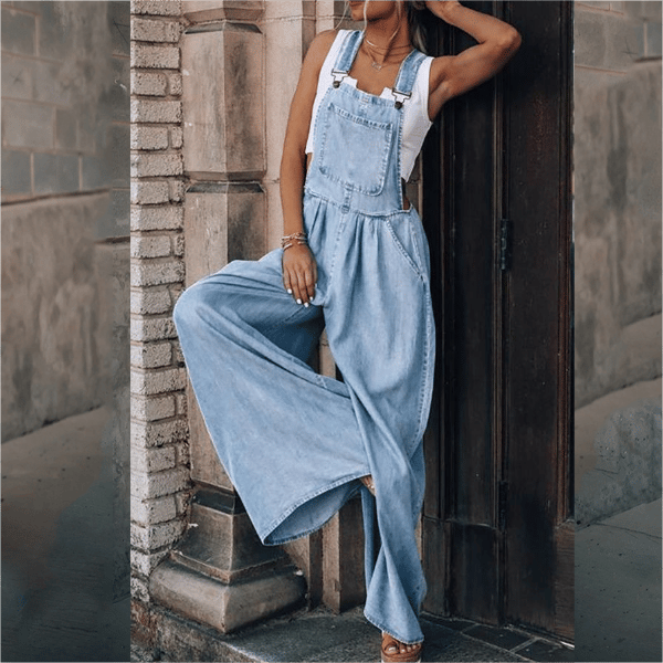 Levoire | Combinaison Femme En Denim Bleu clair