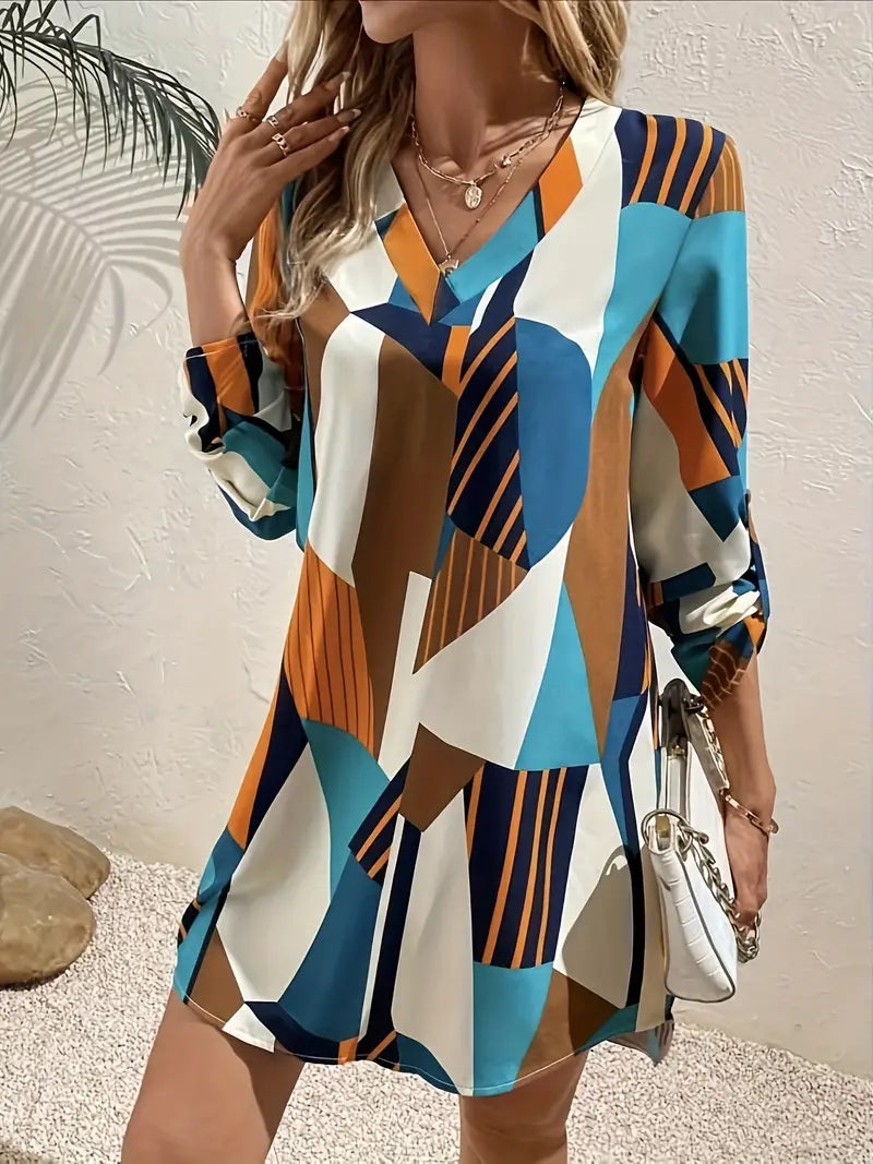 Levoire | Robe À Manches Longues À Blocs De Couleur