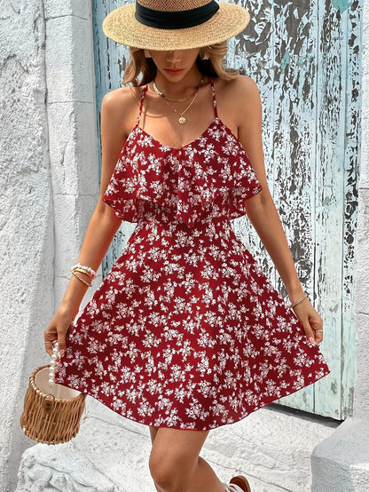 Levoire | Robe fleurie rouge