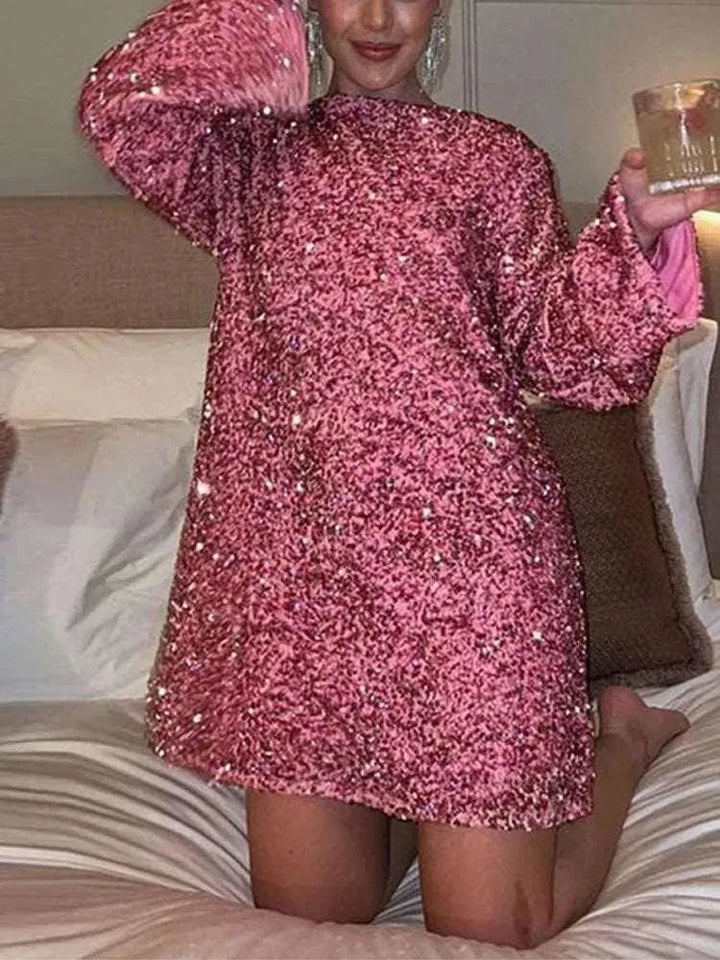 Levoire | Robe avec des paillettes pour femmes Rosa
